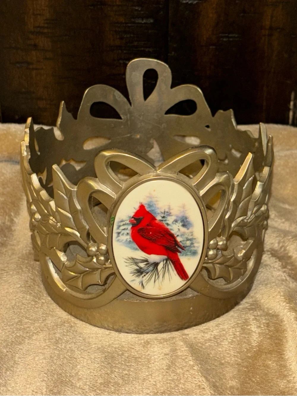 Lenox Winter Greetings Cardinal Votive Candle Holder Replacement.